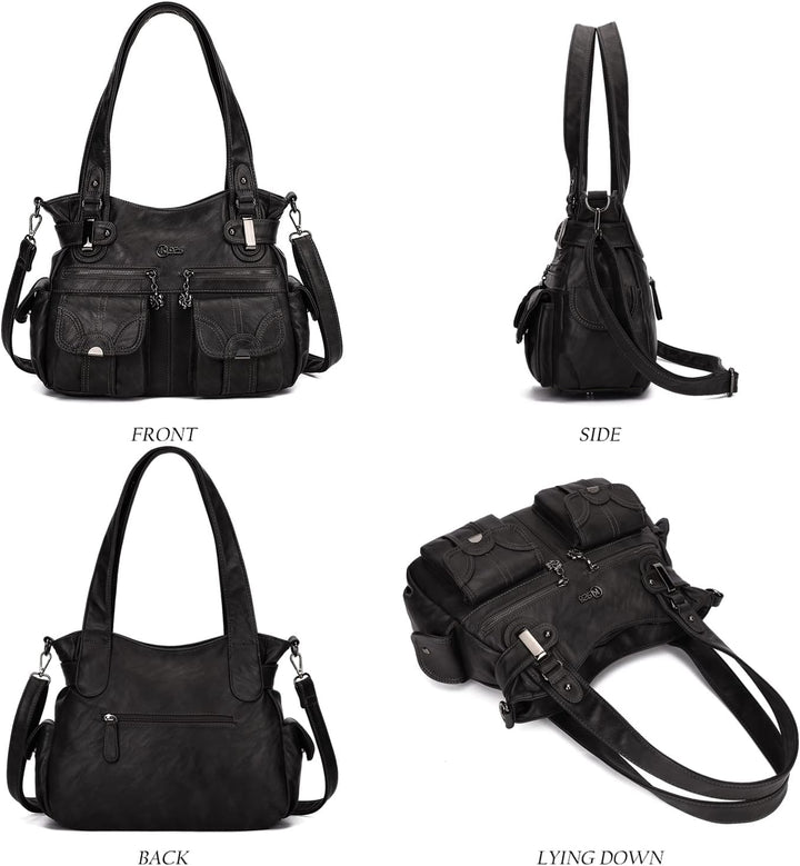 KL928 Handtasche Damen Umhängetaschen grosse Damenhandtasche Schultertasche gemacht aus PU Leder Kun