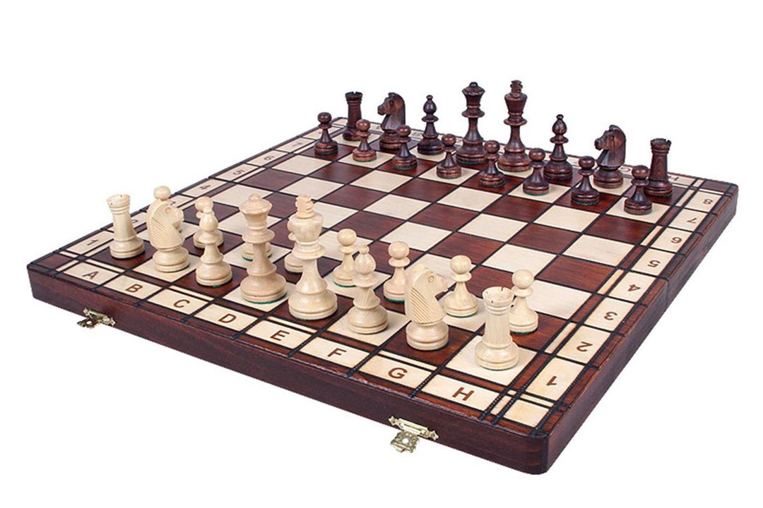 Sunrise Chess & Games Hochwertige dekorative handgefertigte hölzerne Schach Set Amsterdam 40cm x 40c