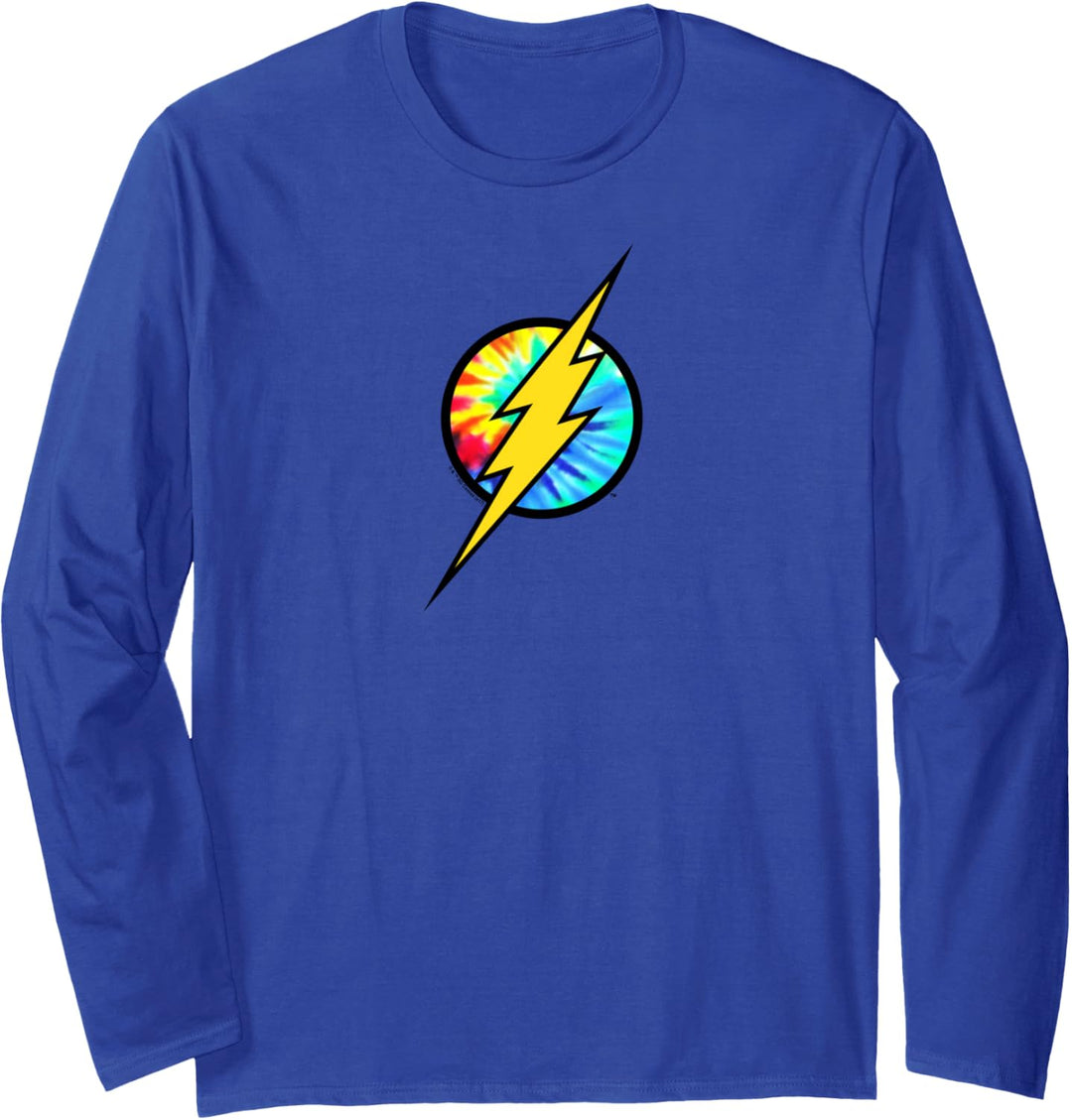 The Flash Tie Dye Flash Logo Langarmshirt