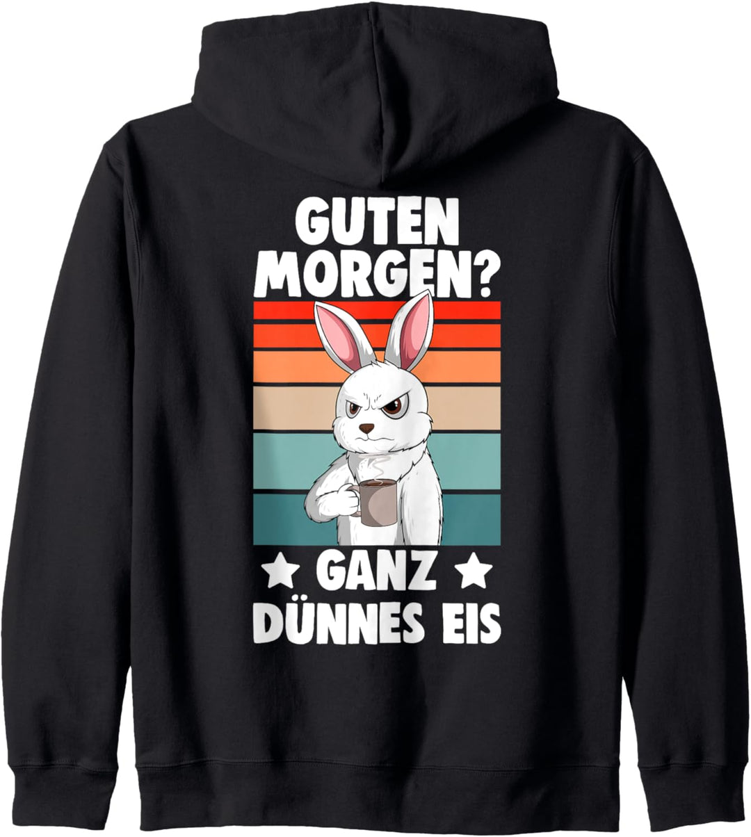 Guten Morgen? Ganz dünnes Eis Hasen Kaninchen Hase Kapuzenjacke