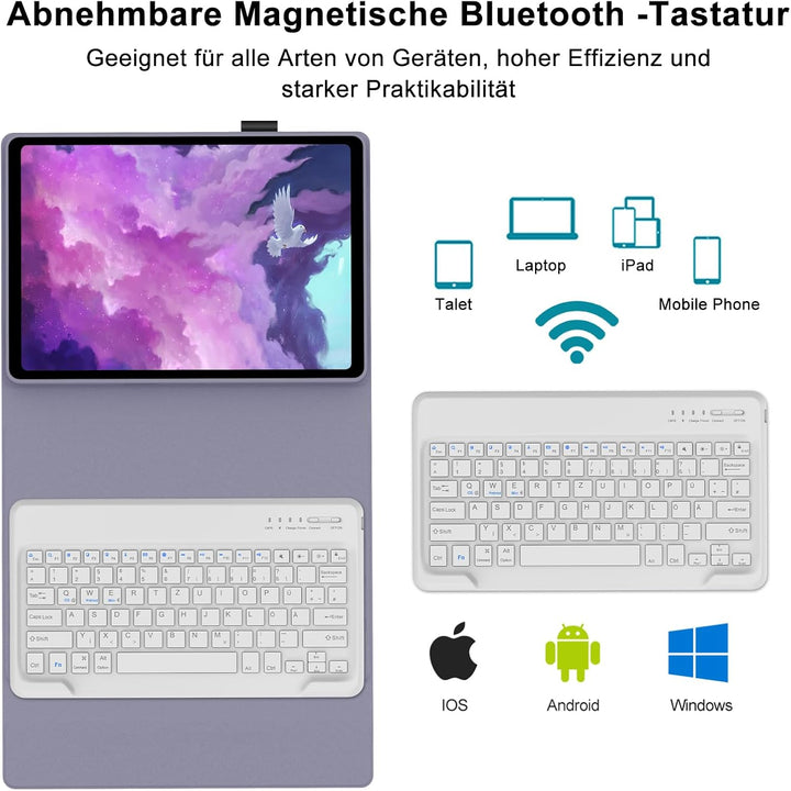 FOGARI Tastatur Hülle für Honor Magic Pad 2 Tablet 12,3 Zoll, Deutscher QWERTZ Tastatur mit Magnetis