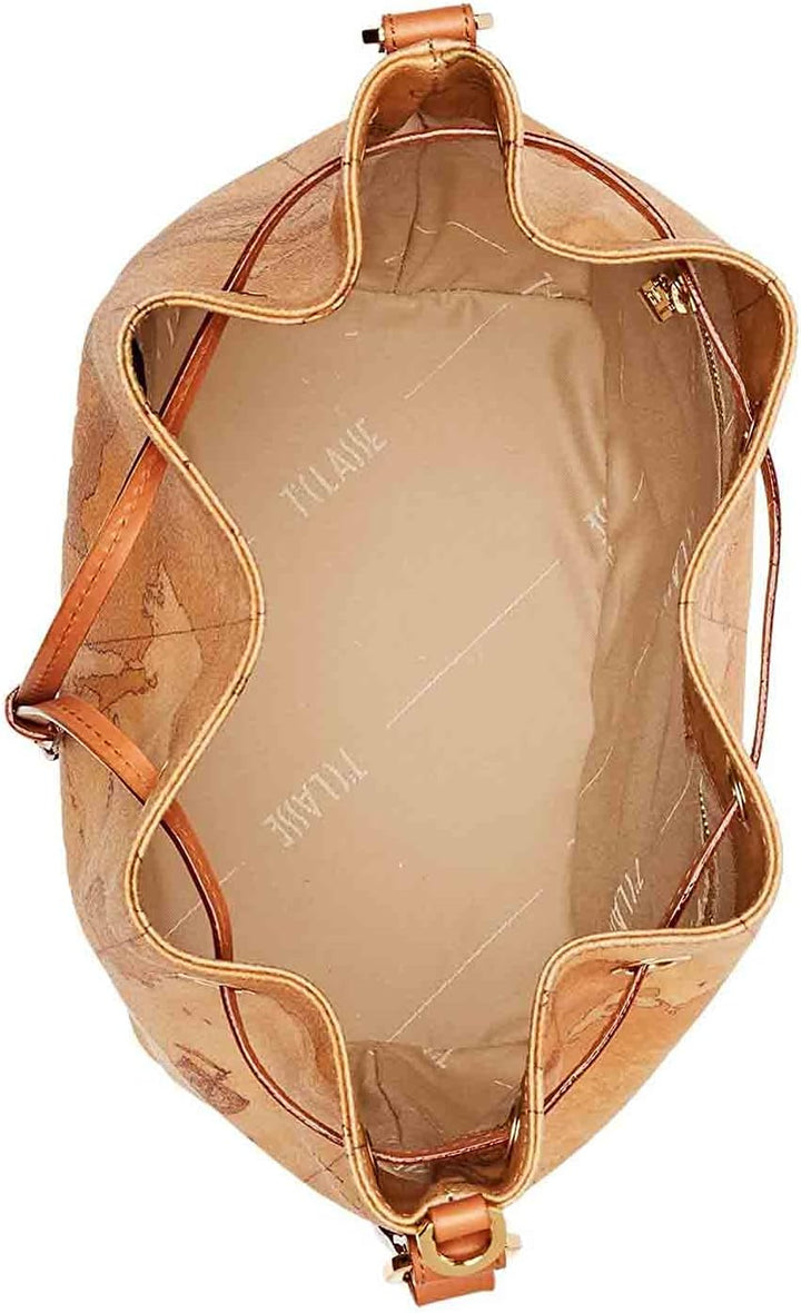 ALVIERO Martini Donna Borsa A Secchiello Geo Classico Naturale Mod. D082 6000 15x28x25 centimeters (