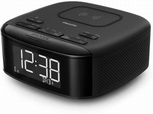 Philips R7705/10 Radiowecker DAB+/UKW Digitalradio (Bluetooth, Doppelter Alarm, Sleep Timer, Automat