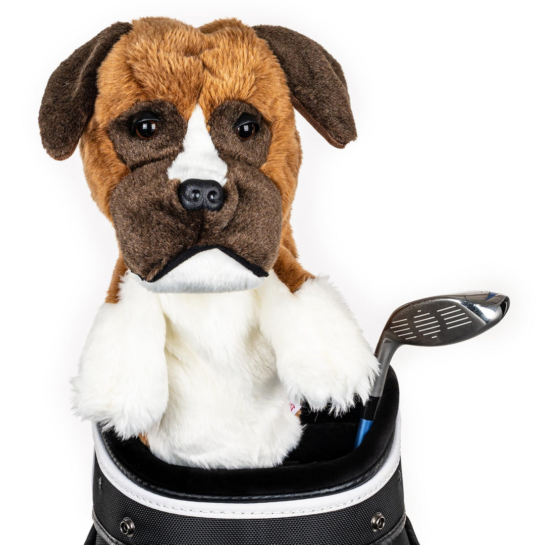 Daphnes Schlägerhauben aus der Serie Cats & Dogs Braun / Weiss, Braun / Weiß