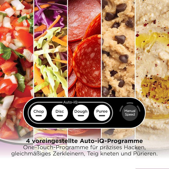 Ninja PrecisionPro 2,1 l Küchenmaschine, 4 Voreinstellungen und manuelle Einstellungen, Pizza- und B