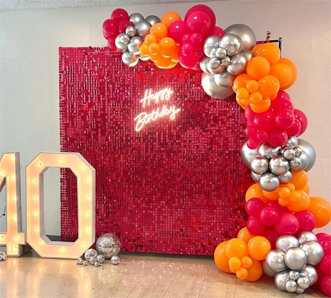 Kate Shimmer Wall Panels Pailletten Hot Pink Wand Pailletten Hintergrund Party Panels für Party Deko