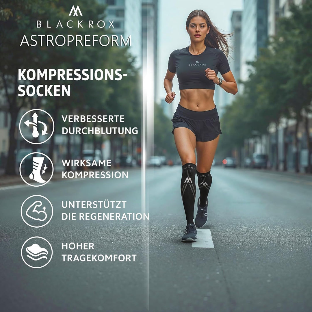 BLACKROX Kompressionsstrümpfe Sport Astropreform Kompressionssocken Vergleichssieger Sportkompressio
