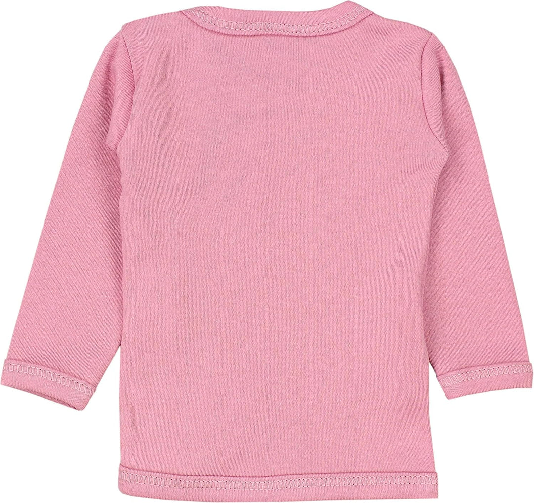 Unisex Baby Wickelshirt Langarm 5er Pack, Weiss Ecri Hellgrau Altrosa Rosa