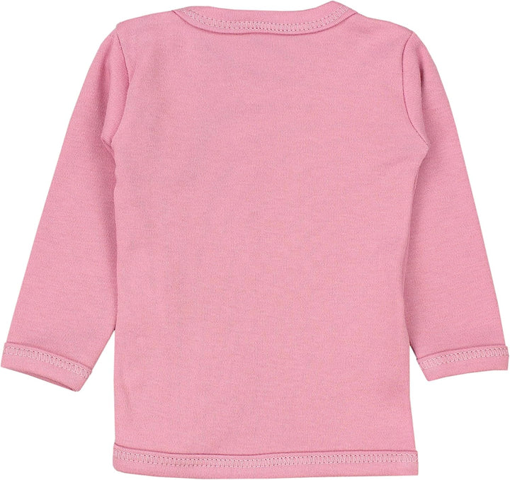 Unisex Baby Wickelshirt Langarm 5er Pack, Weiss Ecri Hellgrau Altrosa Rosa