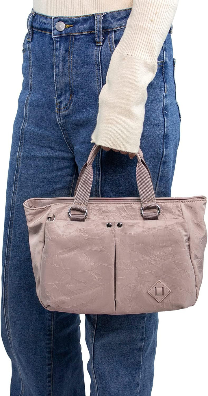 KAUKKO Damen Schultertasche Leichte Umhängetasche Nylon - Handtasche Top Griff Henkel - Tasche Beute