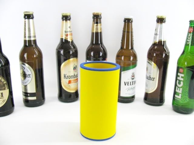 Erstklassige Qualitätskühler für 0,5L Bierdosen oder Bierflaschen im bunten Mix aus 5 Neoprenkühlern
