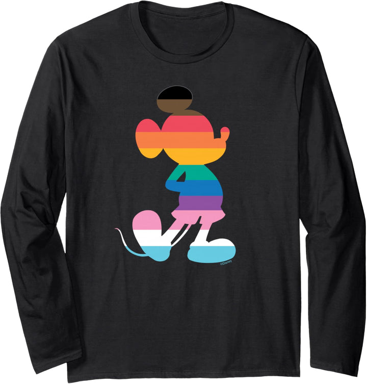 Disney Mickey Mouse Pride Inclusive Pose Rainbow Icon Fill Langarmshirt