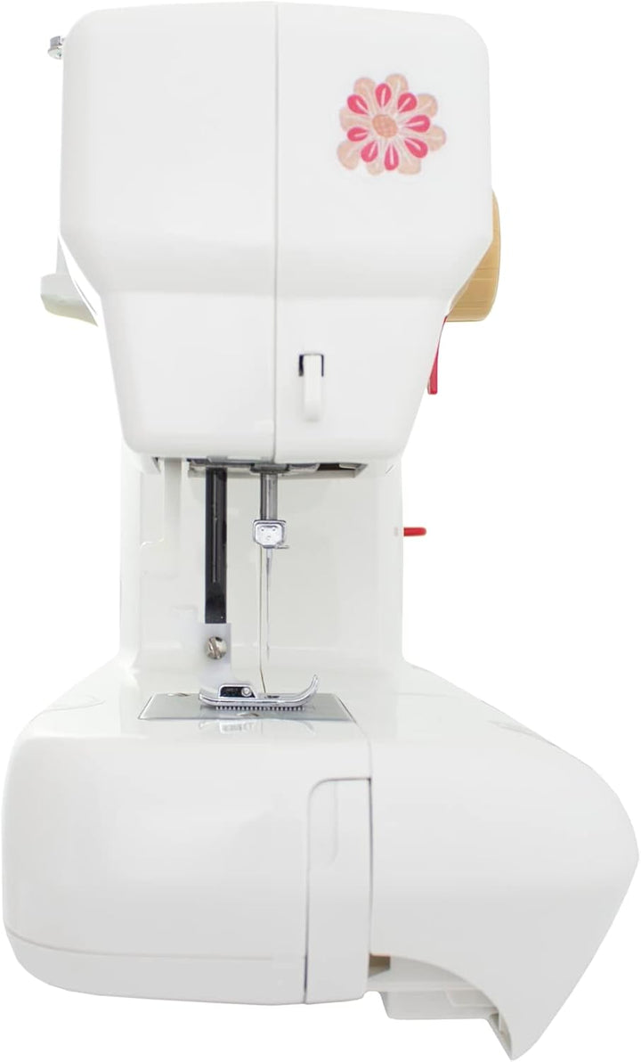 Carina Junior - Mechanische Nähmaschine für Näh-Einsteiger & Anfänger mit Griff, 6 Stichprogrammen,
