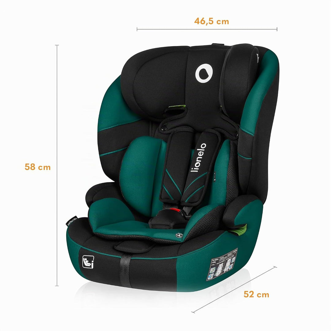 LIONELO LEVI ONE I-SIZE 76-150 cm Kinderautositz, Gruppe 1 2 3, Seitenschutz, 10 Grad Kopfstützenver