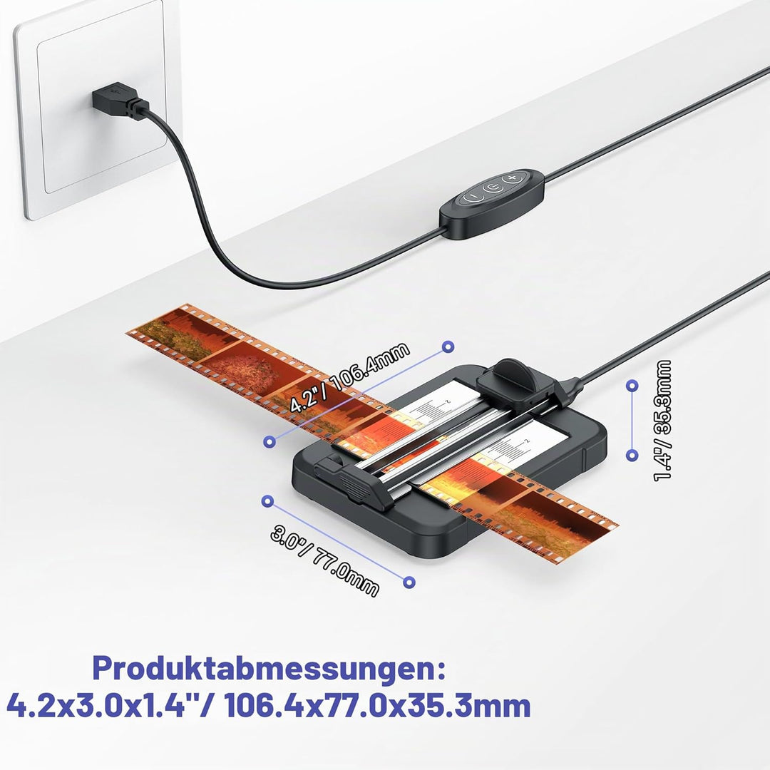 JJC Folienschneider für 35 mm 120 Format Filmstreifen, Filmschneidewerkzeug mit Hintergrundbeleuchte
