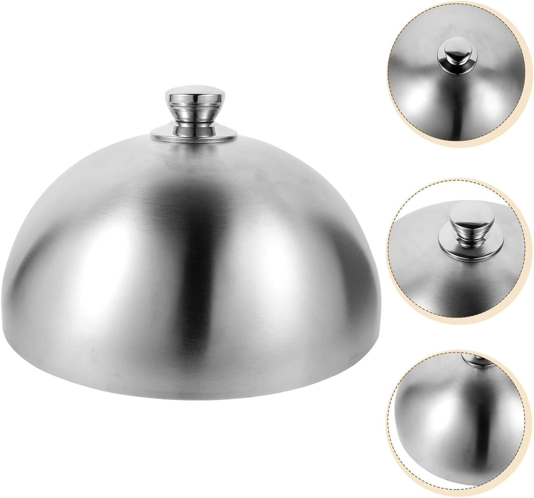 Cabilock Speiseglocke Edelstahl Burger Dome Käse Schmelzkuppel Tellerglocke Servierglocke Teppanyaki