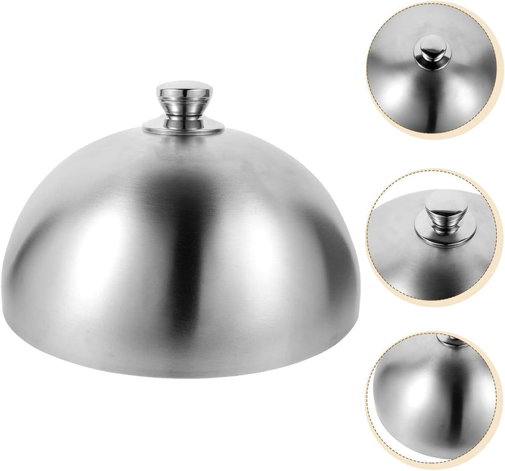 Cabilock Speiseglocke Edelstahl Burger Dome Käse Schmelzkuppel Tellerglocke Servierglocke Teppanyaki