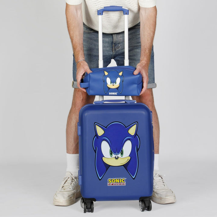 Sega-Sonic Sight-Brick Plus Reise-Kosmetiktasche, Blau, 25 x 12 cm