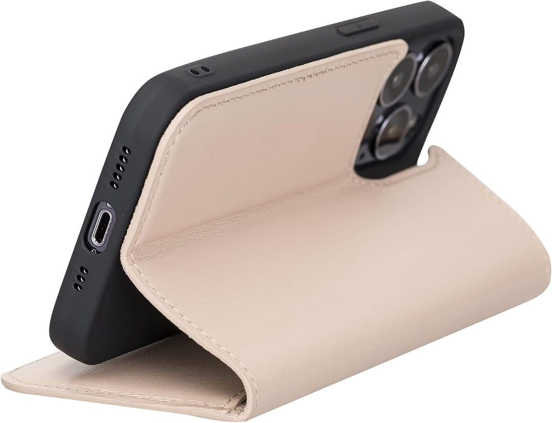 Solo Pelle aufklappbare Lederhülle kompatibel für iPhone 13 Pro Max in 6.7 Zoll inkl. 1 Kartenfach f