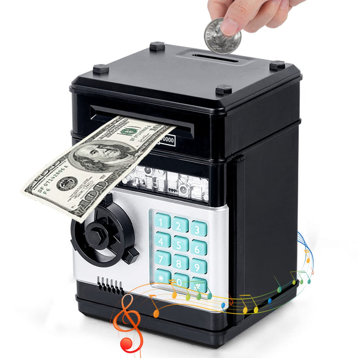 Thedttoy Spardose Scheine Elektronische Geldbank Geldtresor, Sparschwein ATM Tresor Kinder Digitaler