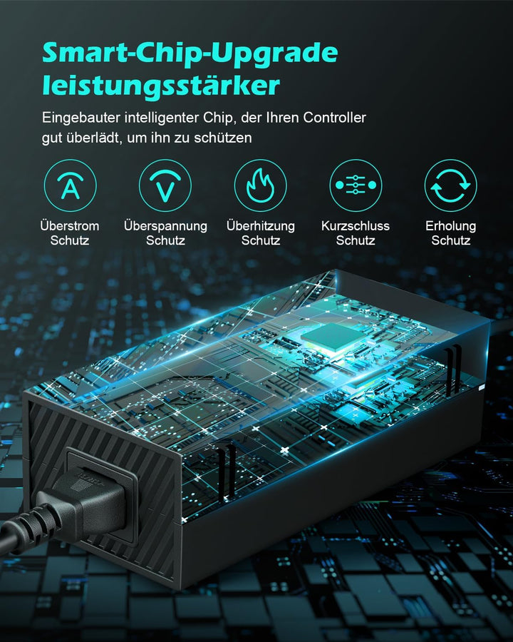 Xbox One Netzteil für Xbox One Konsolen Adapter Ladegerät mit EU Ladekable onsole Ersatz Kit Netztei