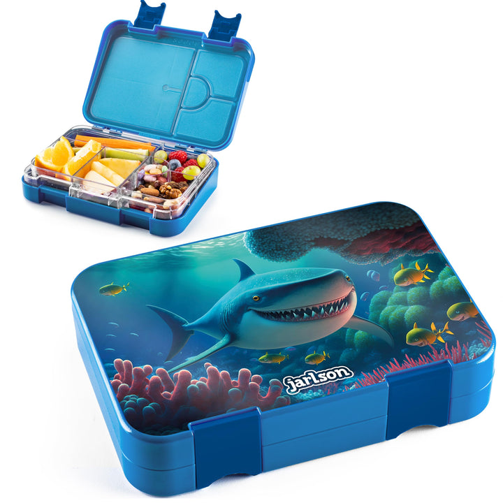 Jarlson® Brotdose Kinder mit Fächern TONI [AUSLAUFSICHER] - Bento Lunchbox mit Trennfächern - Frühst