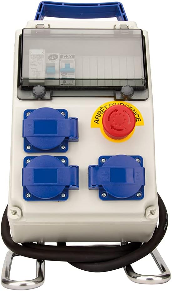 Coffret 8 modules de chantier IP54 équipé avec accessoires