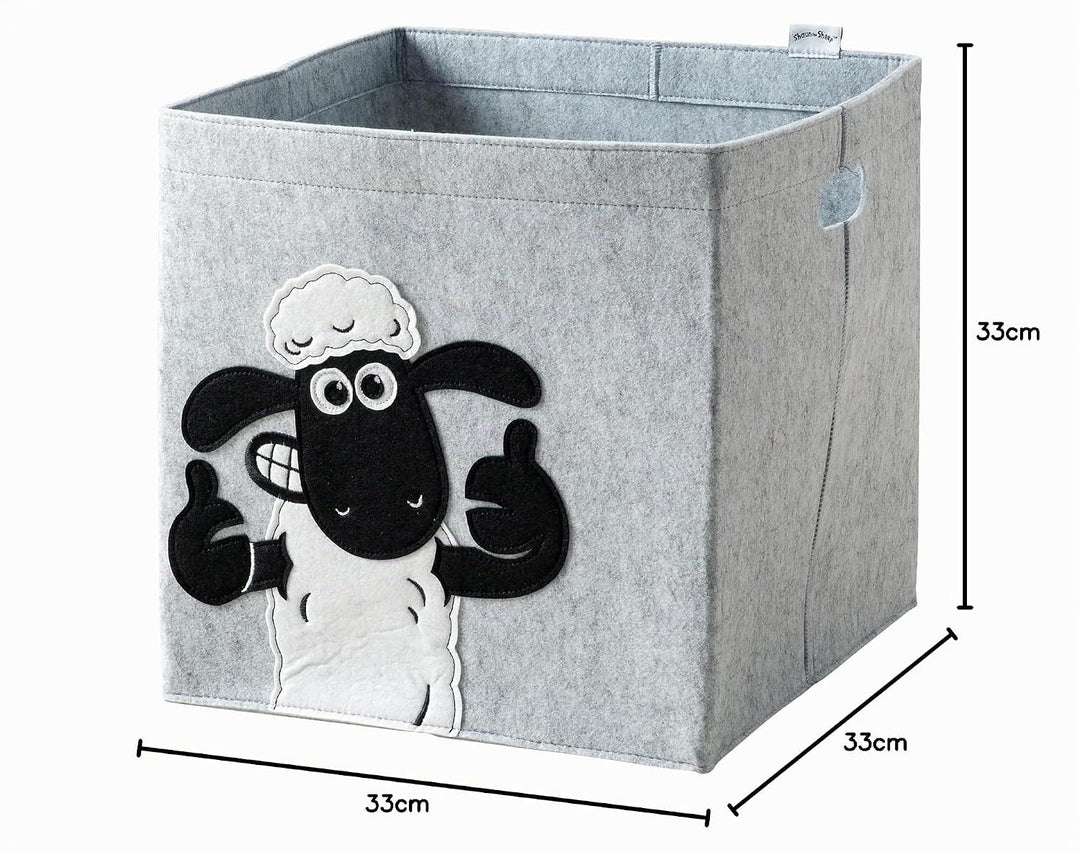 meets Shaun das Schaf Aufbewahrungsbox für Kinder – Filz-Box mit dem kultigen Schaf zum Verstauen vo