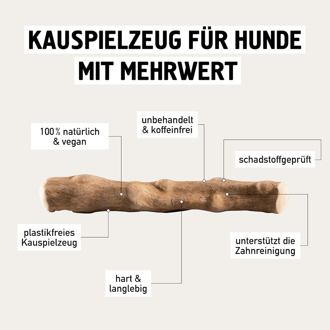 Kaffeeholz für Hunde - Hundespielzeug 100% natürlich, vegan, koffeinfrei &amp; kalorienfrei, schadstoffg