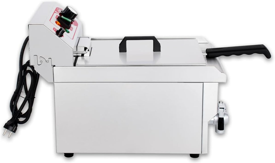 Beeketal 'BWF-132P' Profi Gastronomie Doppel Kaltzonen Fritteuse (2 x 13 Liter Volumen für max. 2 x