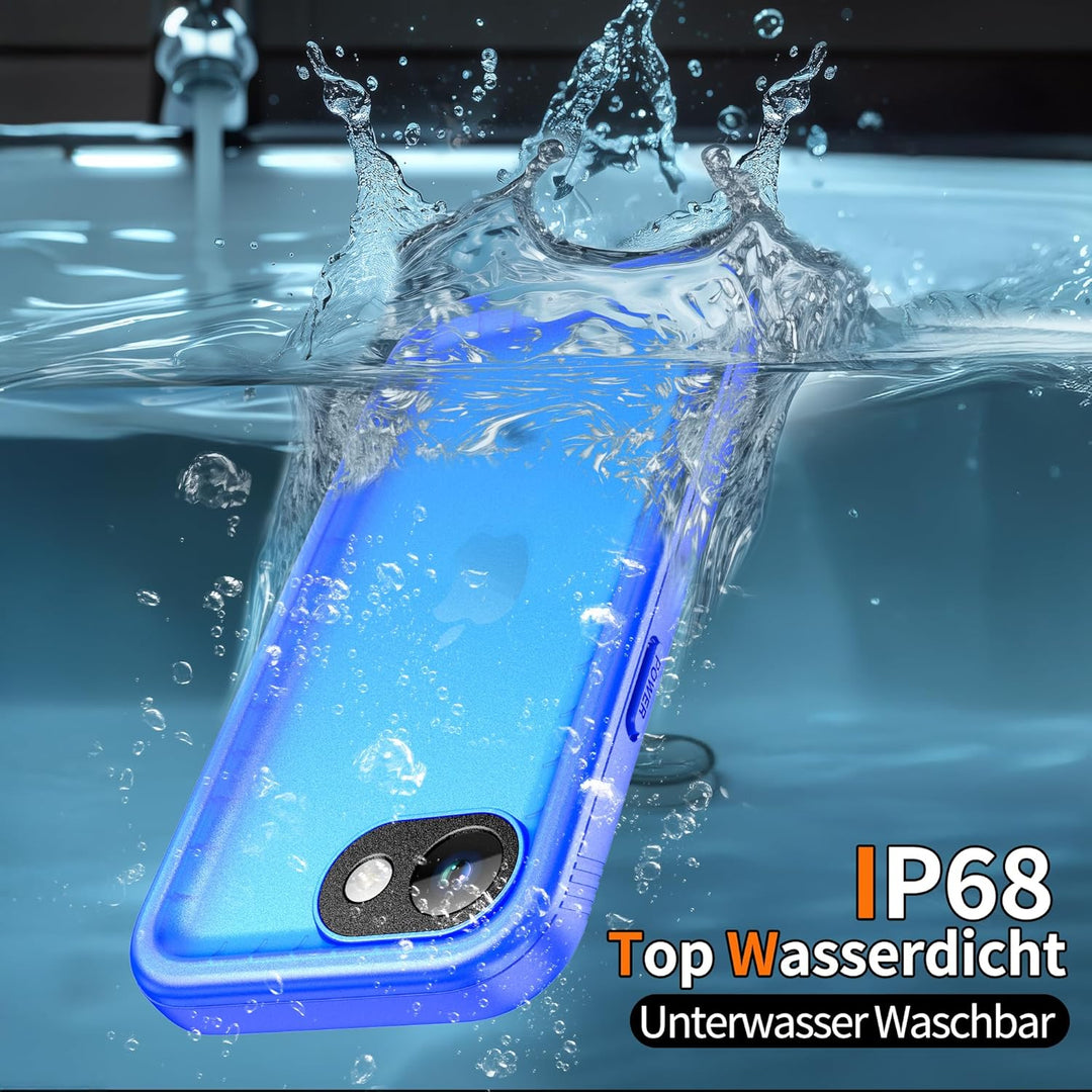 Cozycase TOP Militärschutz für iPhone 16e 17e wasserdichte 360 Grad Hülle - 2m Sturzfest Panzerhülle