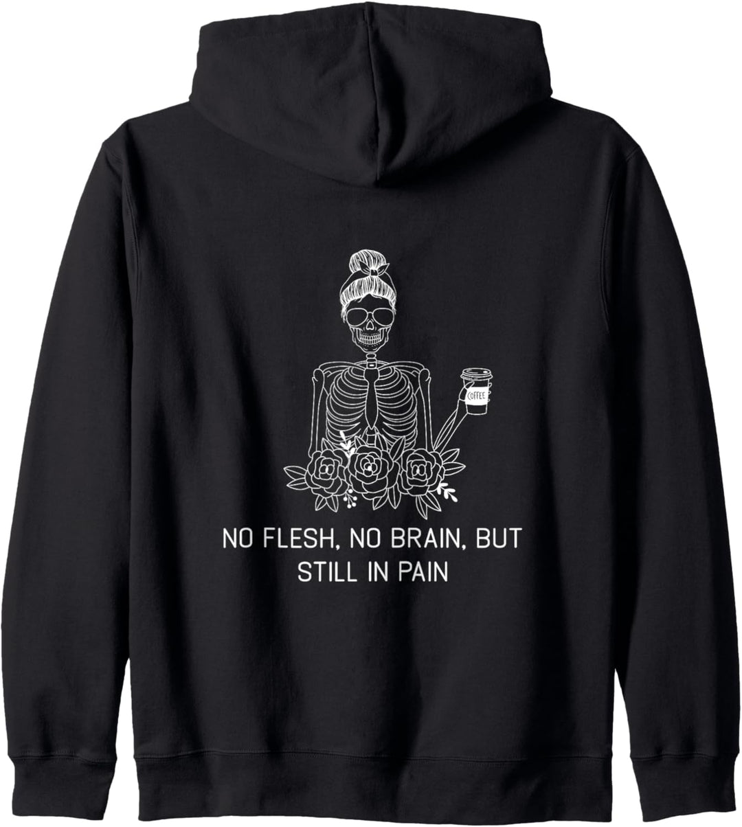 No flesh no brain but still in pain E-girl E-boy goth grunge Kapuzenjacke