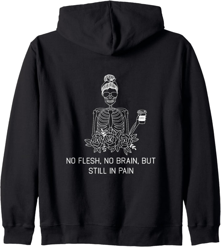 No flesh no brain but still in pain E-girl E-boy goth grunge Kapuzenjacke