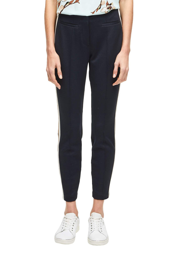 s.Oliver BLACK LABEL Damen 150.10.002.18.180.2039576 Hose 38 Dark Navy, 38 Dark Navy