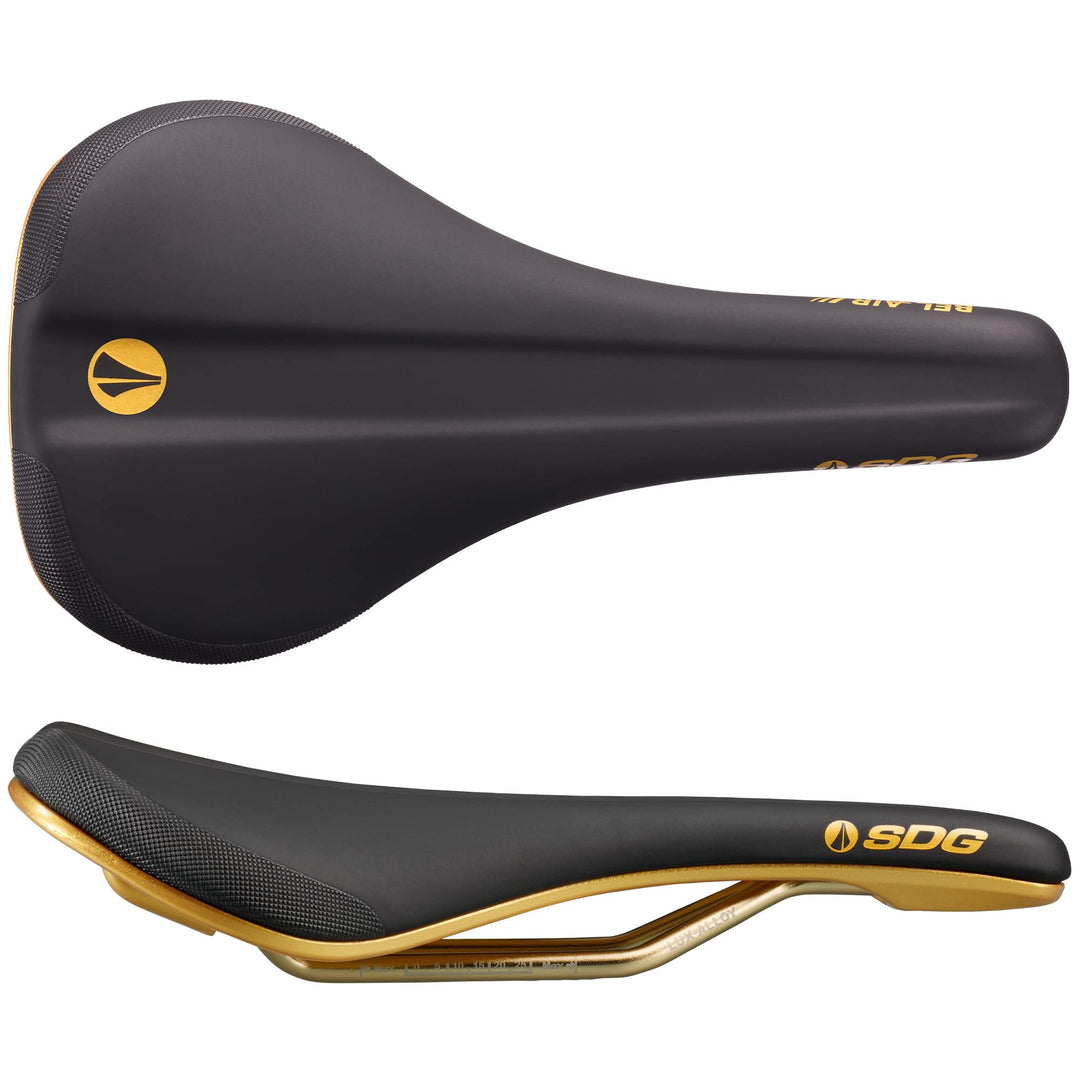 SDG Components Bel-Air V3 Lux-Alloy Mountain Bike Saddle Saddle, 260 x 140mm, Unisex, Road Gravel Bi