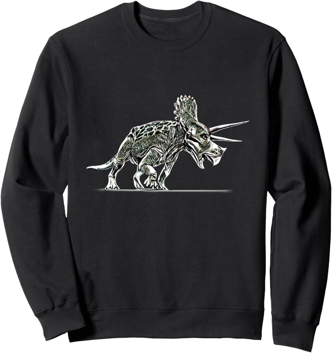 Triceratops Motiv Dinosaurier Dino Pflanzenfresser Urzeit Sweatshirt