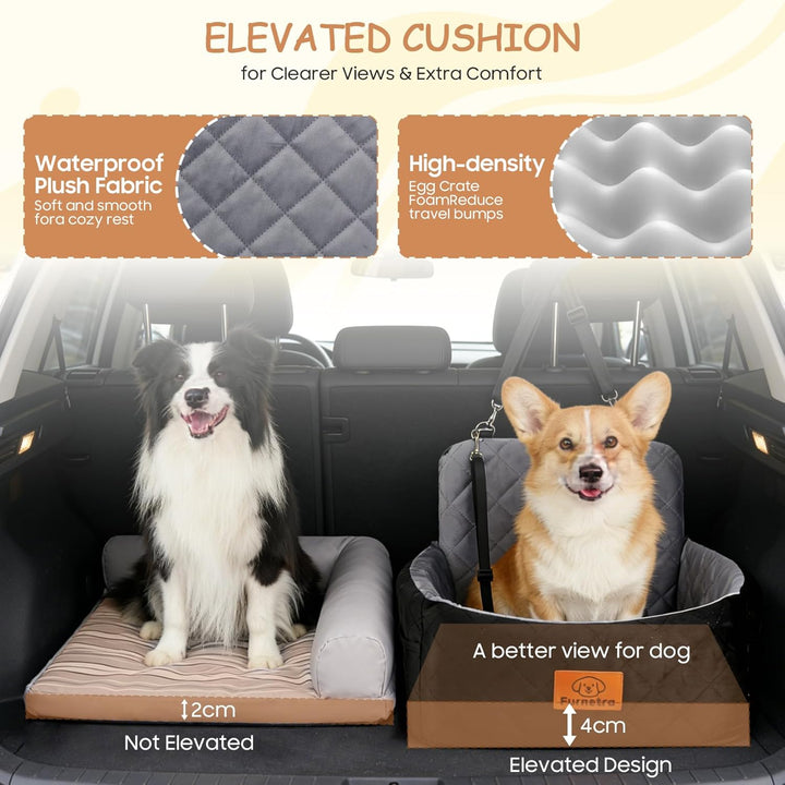 Hunde Autositz für Kleine Hunde, Memory-Schaum Gepolstert, Faltbar & Wasserdicht, für Kleine Hunde b