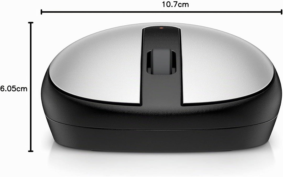 HP 240 (‎43N04AA) kabellose Maus (1.600 dpi, 3 Tasten, Scrollrad, USB dongle), silber Silber., Silbe