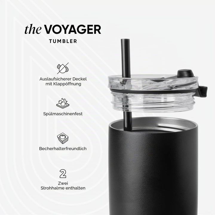 Simple Modern Thermobecher Kaffeebecher to go mit Klappdeckel | Isolierter Edelstahl-Kaffeebecher |