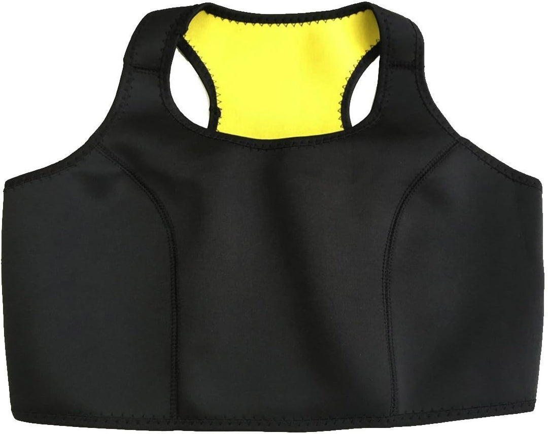 ANDANTE Premium Damen Mädchen Fitness Sport BH Bra Bustier - Neopren, Schwarz - Gelb, Grösse Grösse