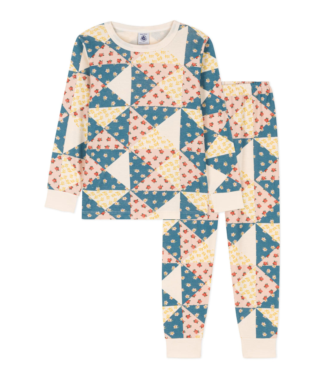 Petit Bateau Mädchen Pyjama 4 Jahre Weiss Avalanche / Mehrfarbig, 4 Jahre Weiss Avalanche / Mehrfarb