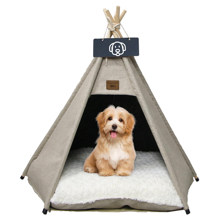 Tipi Zelt fur Katzen und Hunde Haustierzelte Häuser mit Plüschkissen Luxery Hundezelt Katzenzelt Abn