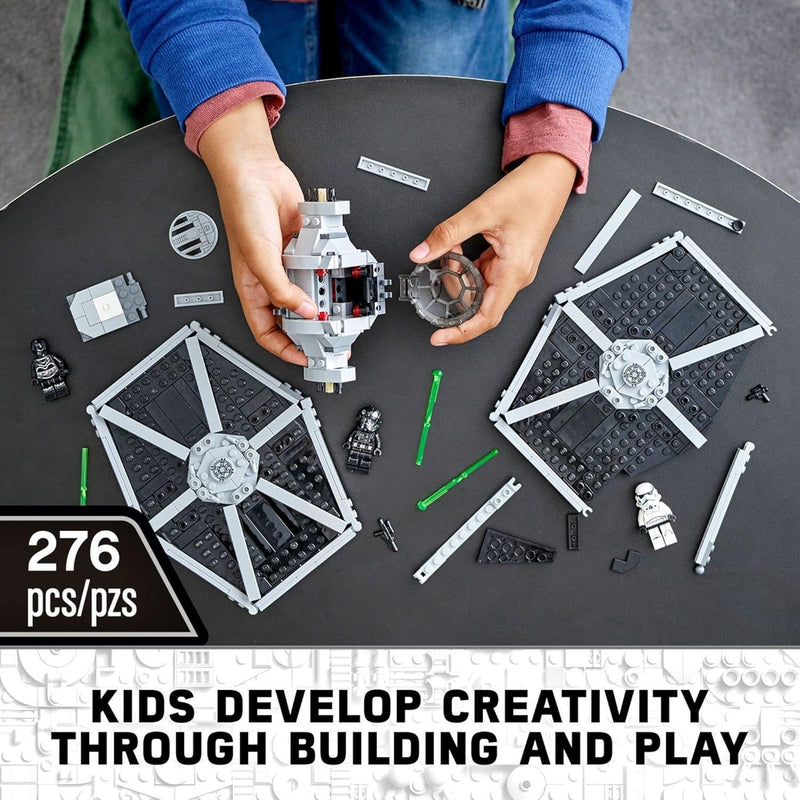 LEGO 75300 Star Wars Imperial TIE Fighter Spielzeug mit Sturmtruppler und Piloten als Minifiguren au