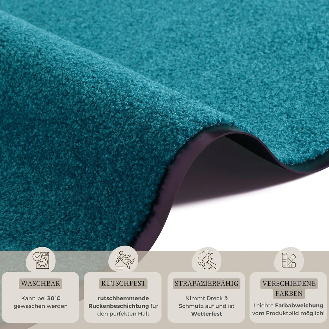 Hanse Home Fussmatte (S-XXL) 60x90cm – 12 Farben – Fussmatte Outdoor Schmutzfangmatte Türmatte Wasch