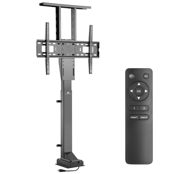 Maclean Elektrisch höhenverstellbare TV-Halterung zum Einbau für 37–65" Fernseher, Lift mit Fernbedi