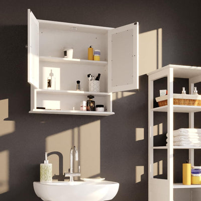 Vicco Bad Spiegelschrank Bianco, Weiss, 56 x 58 cm, Weiss