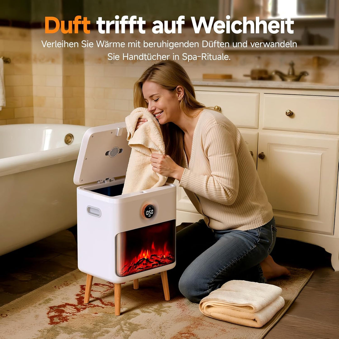 FEPPO Handtuchwärmer, 23L grosse Kapazität Luxus Handtuchwärmer für Badezimmer mit HearthGlow-Displa