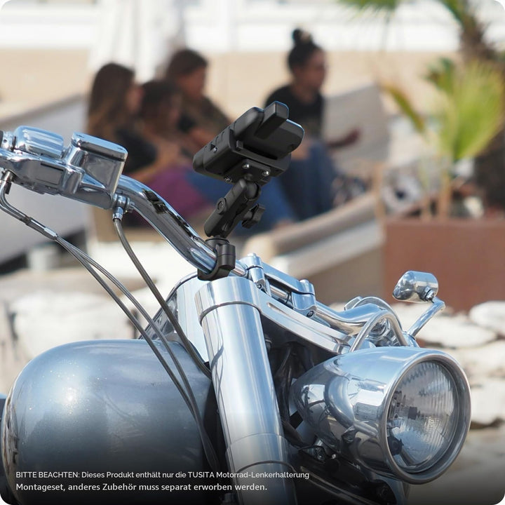 TUSITA Motorrad GPS Halterung Kompatibel mit Garmin Montana, Zumo XT GPS - Lenkerbasis mit Mittelgro
