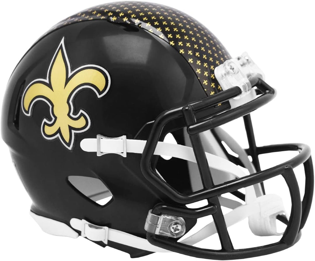Riddell Speed Mini Football Helm ON-Field New Orleans Saints