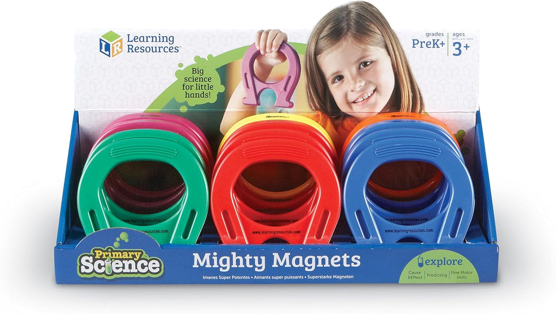 Learning Resources Primary Science Starke Magneten (Set mit 12 Stück), Klein